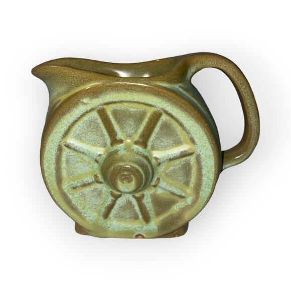 Vintage Frankoma Pottery Wagon Wheel Creamer Made In USA - Picture 1 of 1